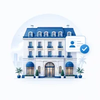 Hotel booking illustration